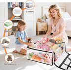 Clear Clothes Storage Bags, 6 Pack Closet Organizers and Under Bed Storage Containers, Foldable Moving Bags with Zippers for Comforter, Blanket, Bedding, Duvet, PVC Packing Bags 90L