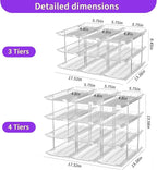 Can Organizer for Pantry, Upgraded Thickened Modular 4 Tier Combinable Can Storage and Beverage Dispenser Rack, Canned Food Organizer Holds 48 Cans, Clear Can Holders for Pantry and FridgeFridge