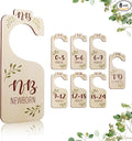 Baby Closet Dividers - Set of 8 Wooden Double-Sided Baby Clothes Organizer from Newborn to Toddler for Daily Gender-Neutral Baby Nursery Decor