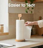 Cute Wooden Paper Towel Holder Stand - Kitchen Paper Hanger Rack Bathroom Towel Roll Stand Organizer Simply Standing Countertop Paper Roll Holder, Cat