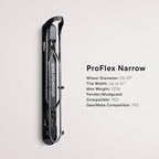 Steadyrack ProFlex Narrow Bike Rack - Vertical Wall Mount Bike Storage for Home - Roll-In Roll-Out System - Space-Saving Pivot - Fits Road, BMX, Gravel, Fender and More - Includes GearMate SteadySpine