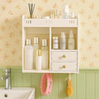 ShellKingdom Over The Toilet Storage Cabinet, Wall Mount Bathroom Cabinet, Narrow Bathroom Wall Cabinet with Doors and Shelf for Towel, Toilet Paper Storage, 16.9 x 14.96 x 7.08 inch