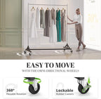 HOKEEPER Clothes Rack Z Base Clothing Rack Heavy Duty Clothes Rack for Hanging Clothes Hold 500LBS Commercial Garment Rack with Wheels Adjustable Rolling Portable 24" Dx63 Wx71 H, 2 Pack