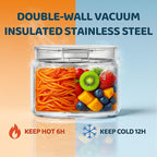 14.5oz Soup Thermo for Hot Food Kids Vacuum Insulated Food Jar Twist-Free Soup Thermo for Hot Food Kids Leakproof Stainless Steel Wide Mouth Lunch Container (Green)