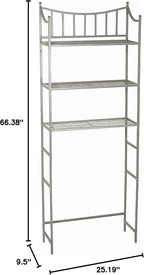 Zenna Home 9065NN Bathroom Spacesaver, Satin Nickel 9.5D x 25.19W x 66.38H in