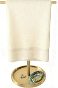 Hand Towel Holder Stand, T-Shape Countertop Hand Towel Stand for Bathroom Kitchen, Adjustable Hand Towel Holder, Gold