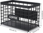 Coffee Pod Holder Basket Magnetic Coffee Pods Holder High-Capacity k Cup Holder Coffee Station Organizer,Coffee Bar Accessories.Suitable For Kitchen And Office Countertop