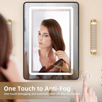20x28 Medicine Cabinet with Mirror and Lights, Bathroom Mirror Cabinet with Memory Function, Anti-Fog, Surface Mount or Recessed Medicine Cabinet with Lights 3 Colors Dimmable