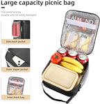 Lunch box Lunch bag for men women Insulated Lunchbox Lunch bags for Work Picnic Travel (Black)