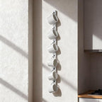 White Wall-Mounted Coffee Cup Holder - Narrow Space Design Mug Rack for Kitchen & Office - Organize & Display 6 Mugs or Water Bottles - Easy Install Space Saver Home Decor