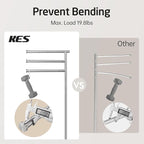 KES Free Standing Towel Racks for Bathroom with Weighted Marble Base, 40-Inch Floor Standing Towel Rack Stand, 3 Swivel Bars, Premium 18/8 Stainless Steel Brushed Finish, BTH219-2
