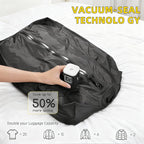 3 Pack Cordless Travel Compression Vacuum Bag Set with Wireless Pump,Reusable Waterproof Durable Tear-Resistant Luggage Compression Bags (18L×2 + 34L Set), Suitable for Luggage and Suitcase