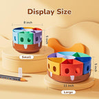 GAMENOTE Rotating Art Supply Storage Organizer, Lazy Susan Office School Supplies for Kids Desk Organizers and Homeschool Supplies Craft Caddy Classroom Organization (Small)