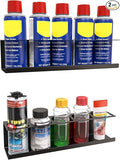 2 Pack Wall-Mounted Aerosol Spray Can Holder Storage Rack, Heavy-Duty Paint Bottle Organizer With 10 Holes, Black Spray Steel Rack for Garage, Shop, Home or Tool Trailer