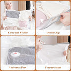 Vacuum Seal Bags for Clothing, 20 Pack Vacuum Storage Bags with Rechargeable Cordless Air Pump(5J+5L+5M+5S), Space Saver Bags for Clothes Blanket Duvets Pillows Comforters Travel