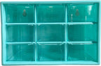 Feadily 2PCS Small Drawer Organizer for Desk, Desktop Drawer Organizer with 9 Clear Drawers, Plastic Desktop Storage Drawers 7.1 Inch x 3 .9 Inch x 4.7 Inch, Green