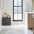 JUMMICO 31 Gallon Resin Deck Box Waterproof Indoor Outdoor Storage Boxes for Patio Furniture Cushions and Garden Tools (Gray)