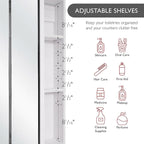 Design House Cyprus Medicine Cabinet, 3 Frameless Mirrored Doors, 2 Adjustable Shelves, Pre-Assembled, Surce or Recess-Mounted, White, 36.3 in. W x 4.4 in. D x 30.1 in. H, 590265