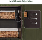 Haotian Wall Cabinet Laundry Room, Medicine Cabinet for Bathroom Kitchen Garage,Floating Cabinet Hanging Storage with Adjustable Shelf, Brown FRG231-BR