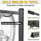 Ultrawall Freestanding Bike Rack, Vertical Bike Storage Stand for Garage, Indoor Bicycle Organizer, Holds Up to 5 Bikes