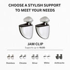 Glass Shelves - Tempered Safety Glass Shelves for Bathroom, Choose Over 20 Shelf Brackets and Multiple Shelf Sizes - Jam Style - 23.6 x 5.9 in - Stainless Clip