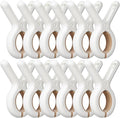 12 Pack Plastic Clothes Pins with Strong Anti-Rust Springs,Heavy Duty Beach Towel Clips,Laundry Clothespins to Keep Your Towel, Clothes, Blankets to Dry on Clothesline and Hanging Rack