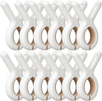 12 Pack Plastic Clothes Pins with Strong Anti-Rust Springs,Heavy Duty Beach Towel Clips,Laundry Clothespins to Keep Your Towel, Clothes, Blankets to Dry on Clothesline and Hanging Rack