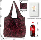 Reusable Grocery Bags,4 Pack 50LBS Foldable Washable Fashion Shopping Bags, Portable Tote Bags Gifts for Women (Butterfly 4 Pack)