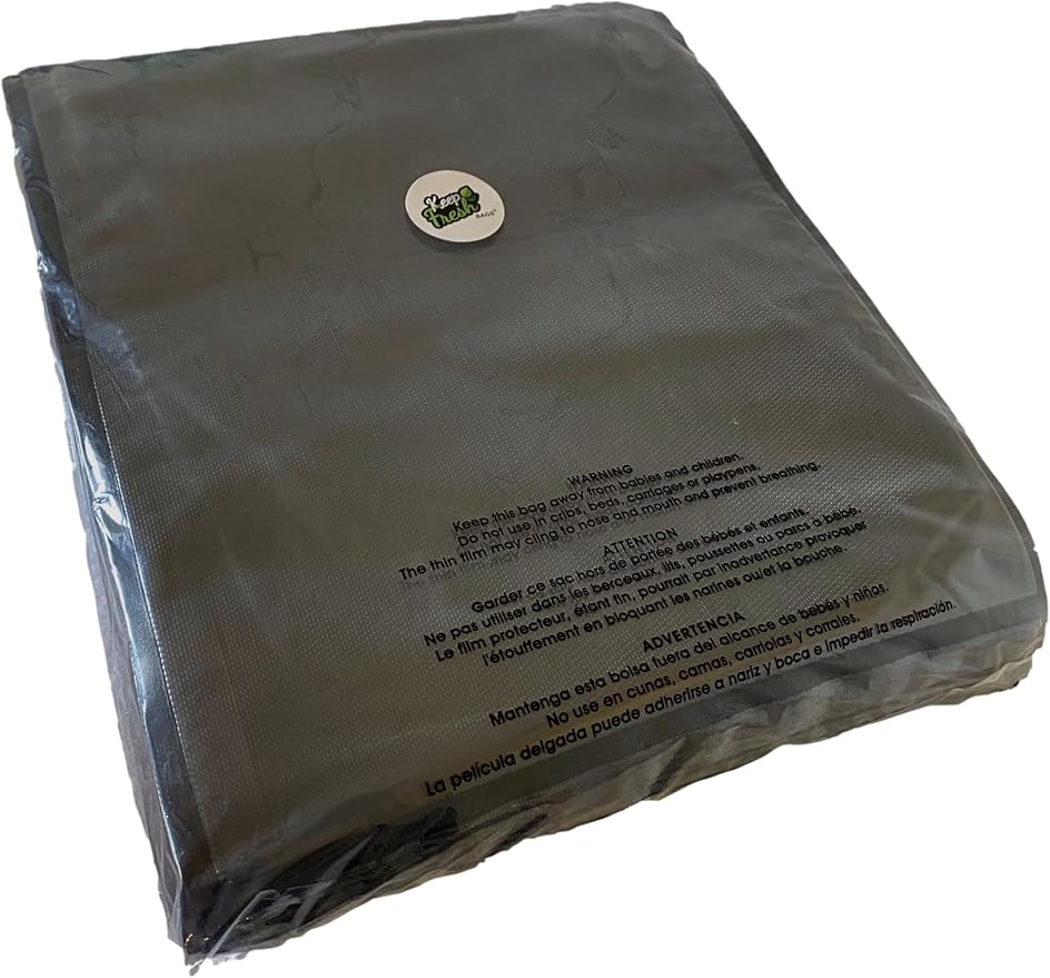 Large Clear and black vacuum sealer bags, 15 x 20, 3.5 mil, Airtight and Smell Resistant, for Shipping, Bulk Storing, Sous Vide Cooking, Freezing, or Long-Term Food Storage, 100 Count