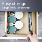Tomorotec Foldable Stainless Steel Triangle Roll-Up Dish Drying Rack for Small Sink Corners - Over-The-Sink Multipurpose Kitchen Drainer, Rustproof Organizer, Trivet and Shelf - Space-Saving (Black)