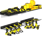 Power Tool Organizer Wall Mount, Heavy Duty Tool Organizers and Storage, Cordless Drill Holder and Battery Shelf, Metal Storage Rack for Garage Organization (Drill 2 racks & 2 shelves)