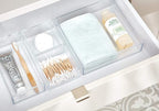 iDesign Decorative Countertop Vanity Tray Organizer for Bathroom, Bedroom, Closet, Entryway, The Clarity Collection – 8" x 8" x 2", Clear