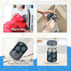 12oz 2 Pack Insulated Food Jar Set for Kids Soup Thermo Hot Food Lunch Container Wide Mouth Leak Proof Stainless Steel Vacuum Bento Box for School Office Travel Outdoors
