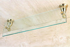 Kingston Brass BA1759PB Heritage Glass Shelf, Polished Brass, 2-1/2"