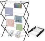 Foldable Drying Rack Clothing, Clothes Drying Rack Collapsible Indoor, Dryers for Laundry - 40" x 28.8" x 14.2", Space Saving Indoor&Outdoor, White-1pack