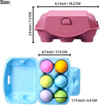 Colored Half Dozen Egg Cartons 20 Pcs Set, Natural Pulp Paper Egg Cartons 6 Count for Chicken Eggs Reusable, Blank Colorful Easter 5 Color Storage Tray for Hold Up to Six 6 Egg Holder Basket Cardboard