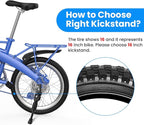 SDTC Tech Kids Bike Kickstand for 16 Inch Wheel Kid's Bicycle Rear Mount Single Side Support Stand Universal 16" Wheel Kick Stand Premium Steel Bikes Support Racks with Non Slip Pad