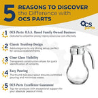 OCS Parts Syrup Dispenser with Lid and Dispensing Thumb Lever | Commercial Grade Liquid Dispensers for Home and Commercial Kitchens (2, 14 OZ)