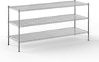 24" Deep x 72" Wide x 34" Height Wire Shelving Kit | 3-Tier | NSF Commercial Storage Rack Unit