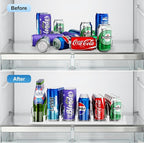Dayacoco Drink Organizer,Soda Drink Dispenser For Fridge,Fridge Can Drink Organizer,12oz 16oz 20oz-Soda Automatic Dispenser For Fridge And Adjustable Width-Holds Up To 30 Cans,6 Rows