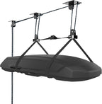 Hikeen Ceiling Hoist for Cargo Box, Heavy Duty Garage Storage Lift Pulley System Holds Up to 150 lbs Capacity, Fits 10-14 Foot Tall Garage Ceilings