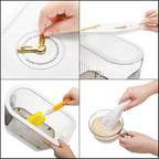 Clear Rice Holder Dispenser, 22 Lbs Large Grain Storage Container with Measuring Cup, Cylinder Household Food Dispenser Bucket Kitchen Organization for Cereal Oatmeal Coffee Bean Soybean Corn