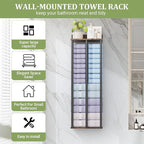 Large Towel Racks for Bathroom Wall Mounted, Updated 3 Bar Bath Towel Holder for Bathroom Wall, 34'' Bath Towel Rack for Bathrooms, Metal Small Bathrooms Towel Storage Rack, RV Towels Rack, Rustic