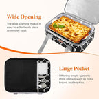 Lifewit Insulated Single Decker Casserole Carrier, Lasagna Lugger Holder for Hot or Cold Food, Fits 9" x 13" Baking Dish, Thermal Lunch Tote Bag for Potluck Parties, Picnic and Cookouts, Black