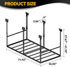 3x6 Ft Overhead Garage Storage Rack, 28-41 inch Height Adjustable Ceiling Mounted Organization Rack, 700 lbs Weight Capacity, 36"x72" Metal Rack for Garage Storage with Hanging Rods