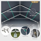 Sophia & William Carport Storage Shed 13x22 ft Portable, Heavy Duty Car Port Canopy Garage Shelter with Sidewalls and Roll Up Doors for Automobile Boat Motorcycle Bike, Gray