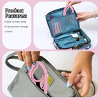6PCS Portable Folding Clothes Hangers Clothes Drying Rack for Travel (Pink)