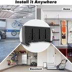 Heavy Duty Metal Ski Storage Rack, 4 Pair Freestanding Steel Ski Holder, Floor Stand Ski Organizer Rack, Snowboard Floor Stand Organizer for Garage and Home