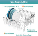 GSlife Small in Sink Dish Drying Rack - Stainless Steel Compact Dish Drainer for RV Kitchen Apartment Sink, Rust Resistant Inside Sink Rack, 1–2 Person Households, 13.1" W x 14.4" L, Silver