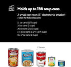 Shelf Reliance Cansolidator Max Small - 1-Pack Can Organizer for Pantry, Stackable Soda Can Storage for Kitchen, Holds 156 Cans of Food or Soda
